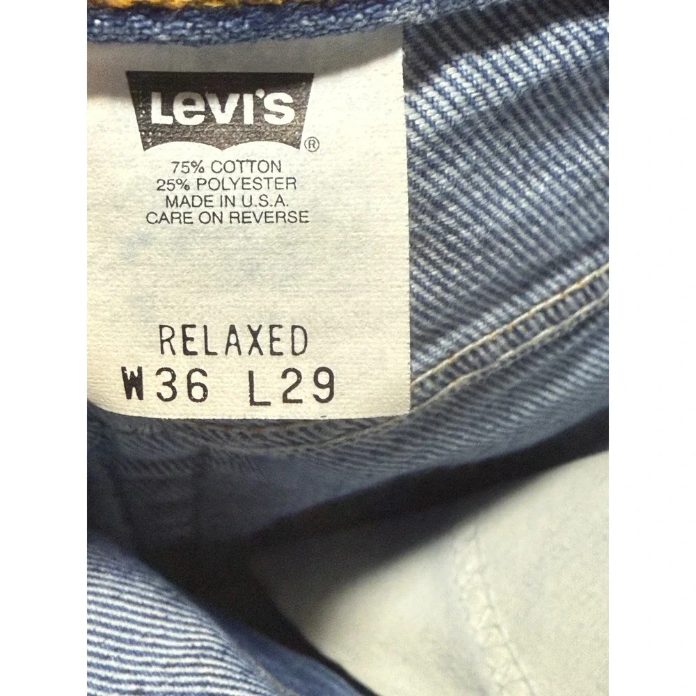 LEVI'S 540 - Men's Vintage 1999 Orange Tab Relaxed USA Denim‎ Blue Jeans - 36x29